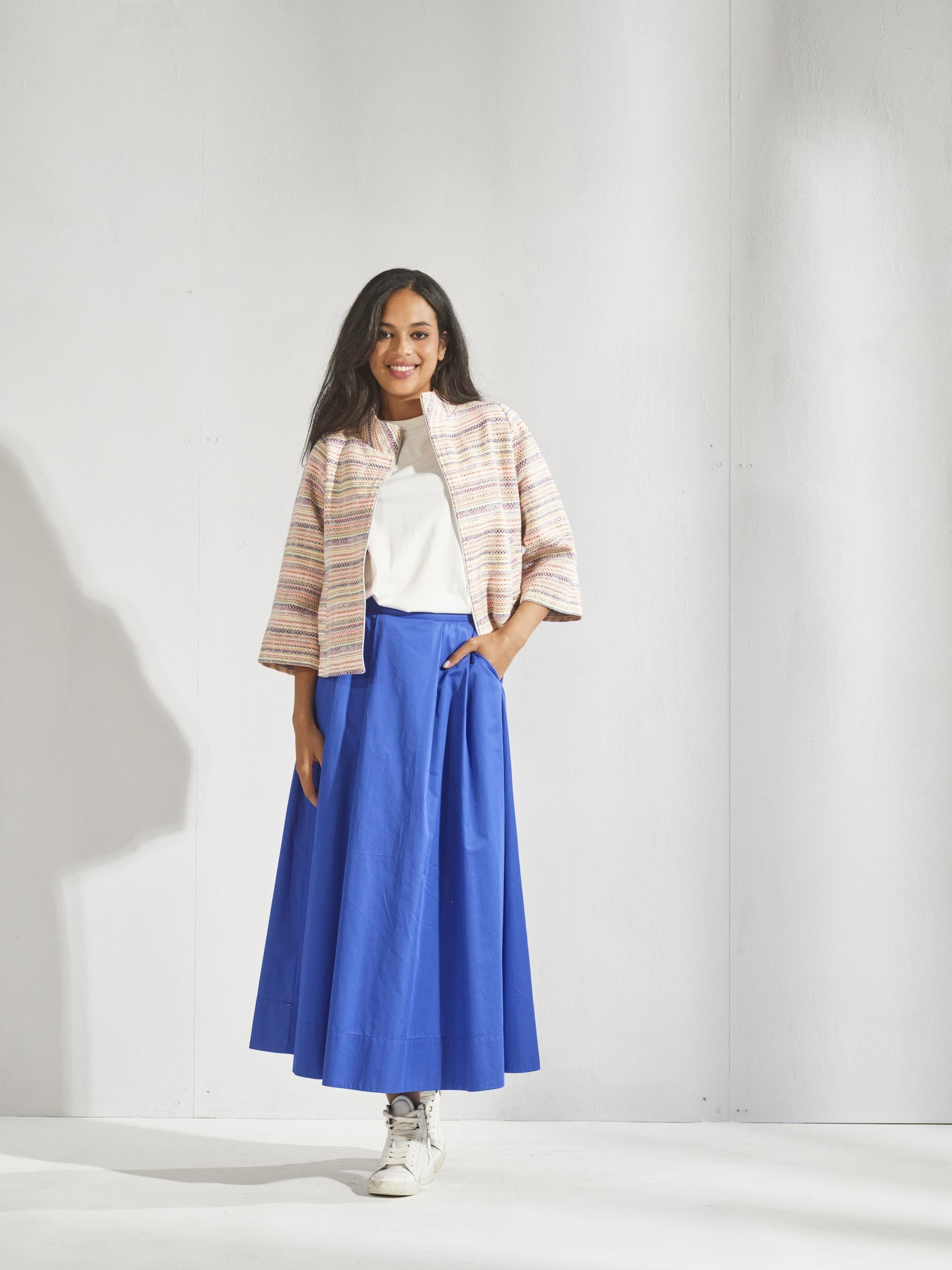 Cape met driekwarts mouw - Multicolor hard