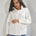 Blouse met gekleurde stikking - Fluo Roze