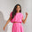 Blouse met strop onderaan - Roze
