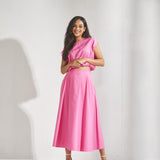 Blouse met strop onderaan - Roze