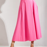 Katoenen rok met plooien - Roze