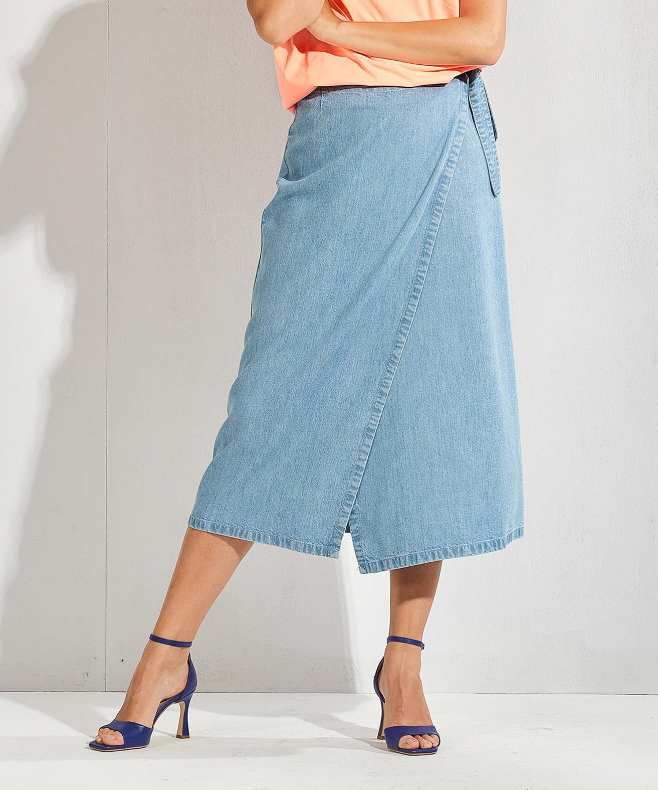 Wikkelrok in jeans - Jeans