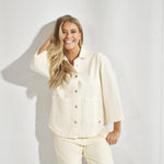 Overhemd in jeans - Ecru