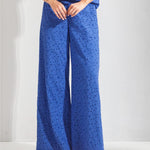 Broek met broderie - Bic Blauw