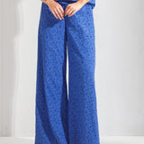 Broek met broderie - Bic Blauw
