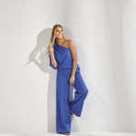 Broek met broderie - Bic Blauw