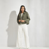 Broek met broderie - Wit