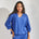 Blouse in broderie - Bic blauw