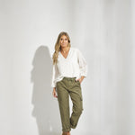 Blouse in broderie - Wit