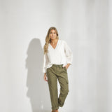 Blouse in broderie - Wit