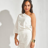 One shoulder blouse - Wit
