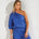 One shoulder blouse - Bic blauw