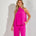 Haltertop met striksluiting - Fuxia
