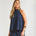 Haltertop met striksluiting - Navy