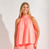 Haltertop met striksluiting - Fluo oranje