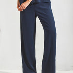 Broek met rekker in de taille - Navy