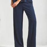 Broek met rekker in de taille - Navy