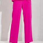 Broek met rekker in de taille - Fuxia