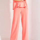 Broek met rekker in de taille - Fluo oranje