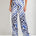 Broek met rekker in de taille - Santorini blue