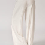 Broek met bandplooi - Wit