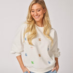 Sweater met pailletten - Wit