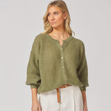 Gilet met knopen - Kaki