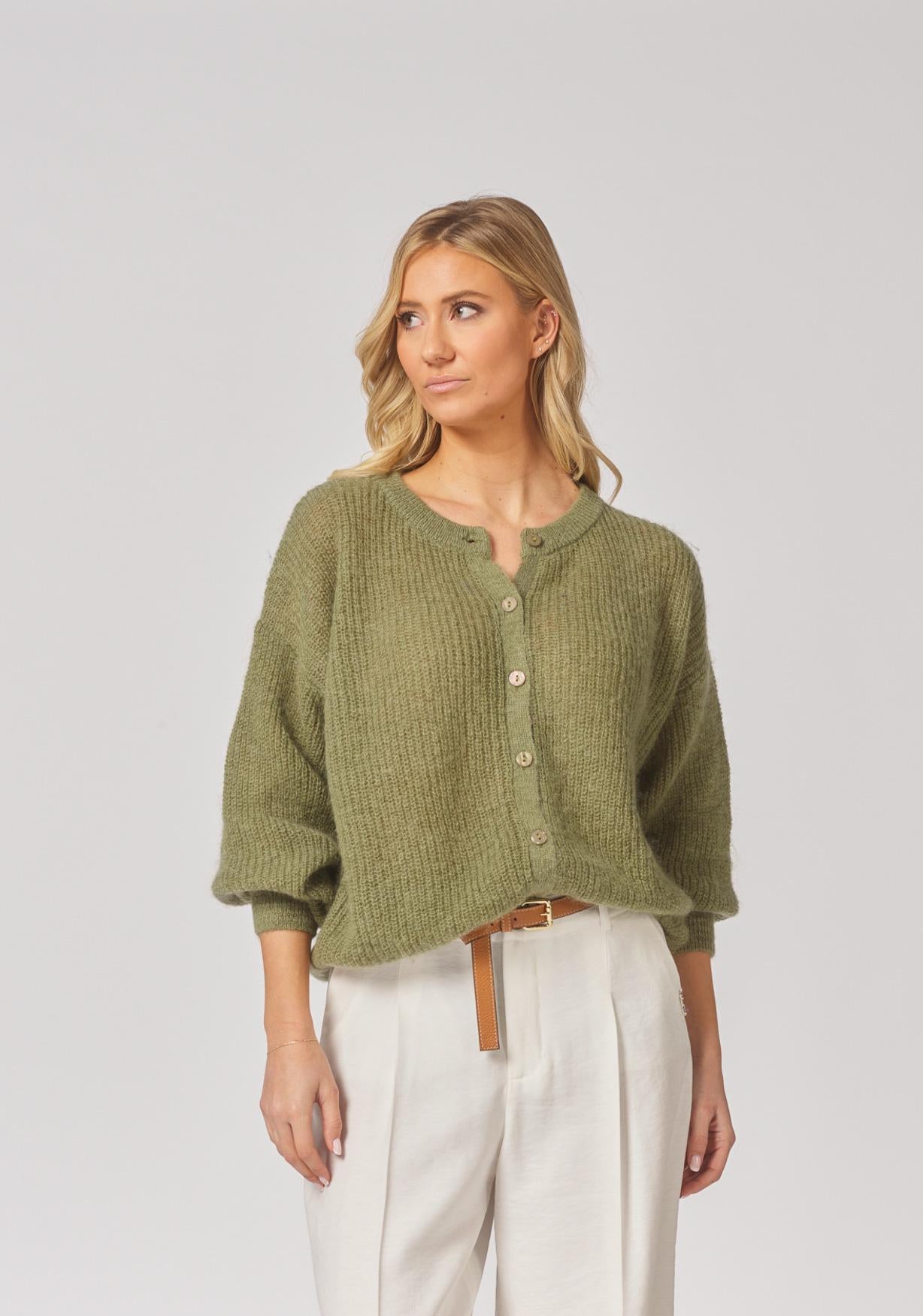 Gilet met knopen - Kaki
