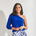 one shoulder pull - Royal blue