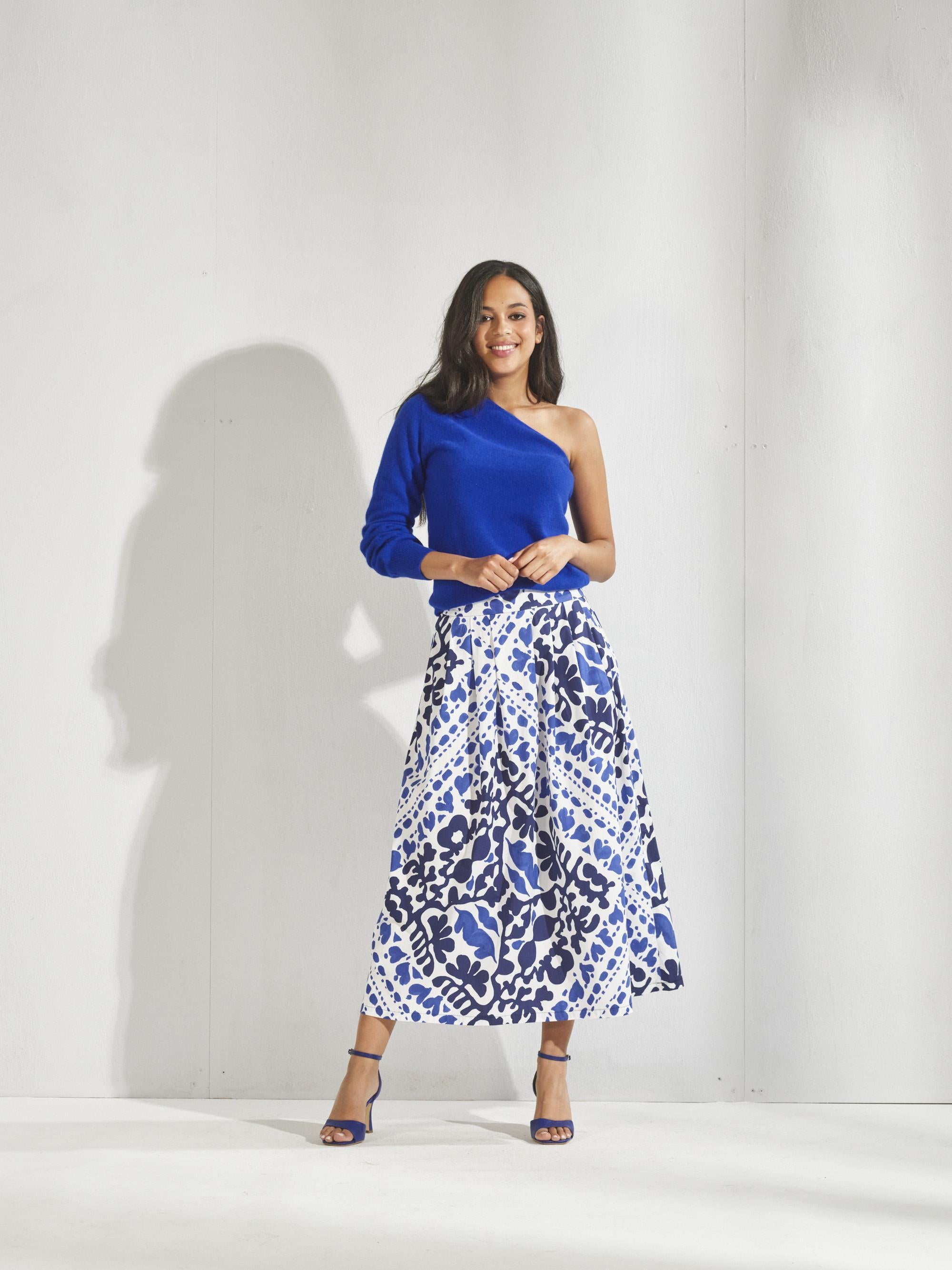 one shoulder pull - Royal blue