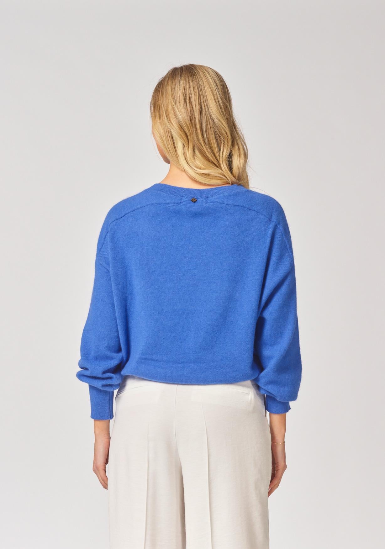 Pull met v-hals - Royal blue