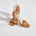 High heels met open teen - Camel