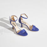 High heels met open teen - Bic blauw