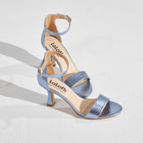 High heels met open teen - Camel