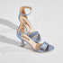High heels met open teen - Shiny blue