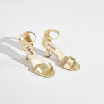 High heels met open teen - Camel