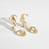 High heels met open teen - Camel