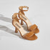 High heels met open teen - Camel