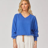 Pull met v-hals - Royal blue