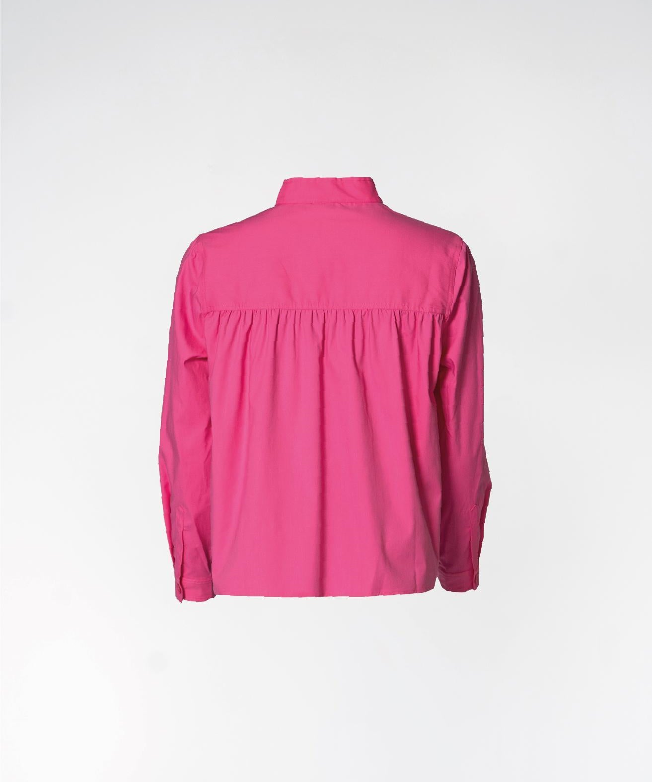 Overhemd met gegolfde kraag - Roze