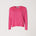 Trui met v-hals en mouw detail - Fuxia lichtblauw
