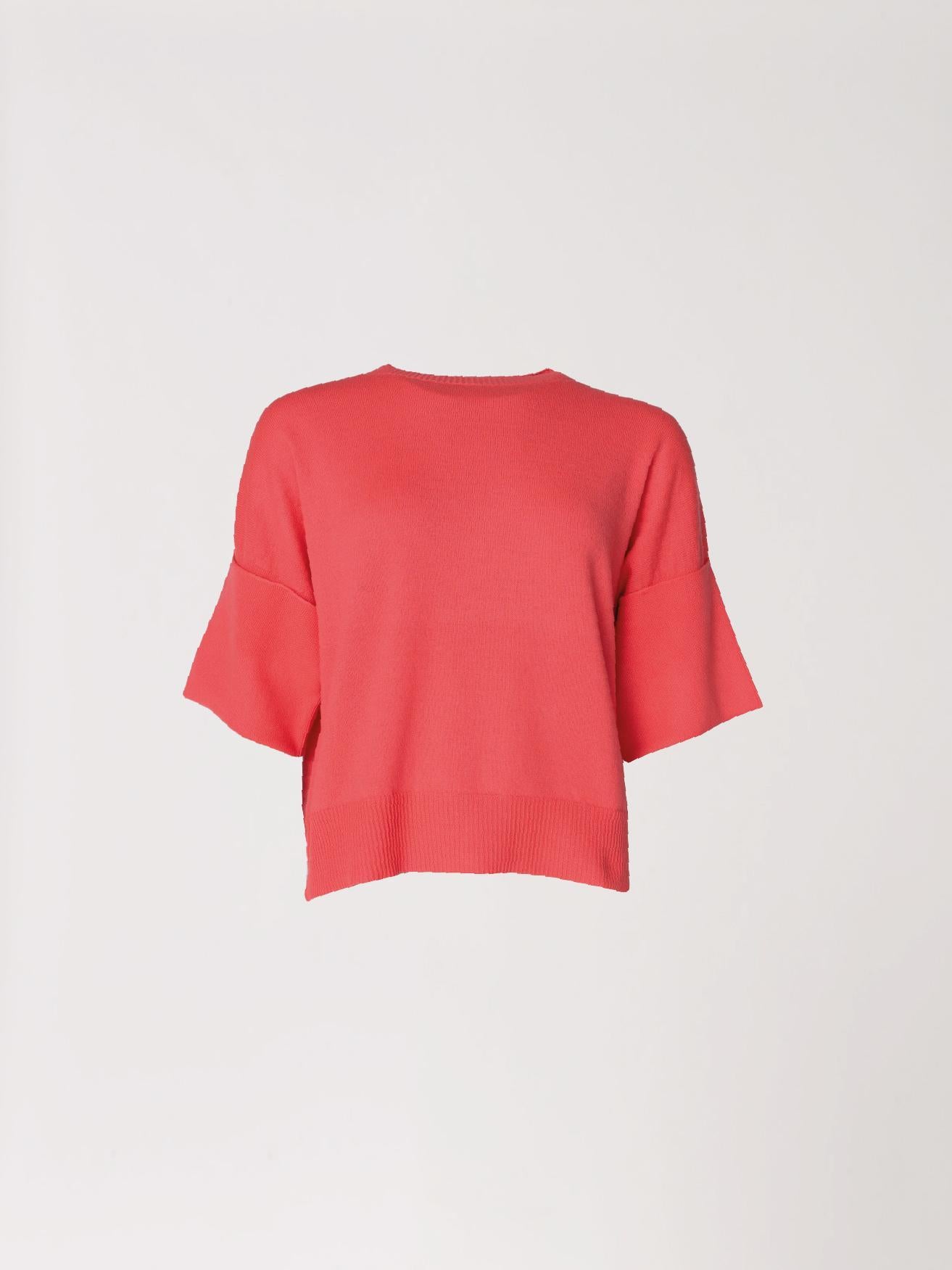 Trui met overslag mouwen - Corail