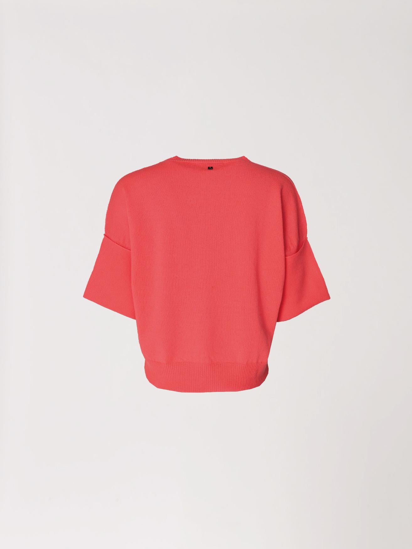 Trui met overslag mouwen - Corail