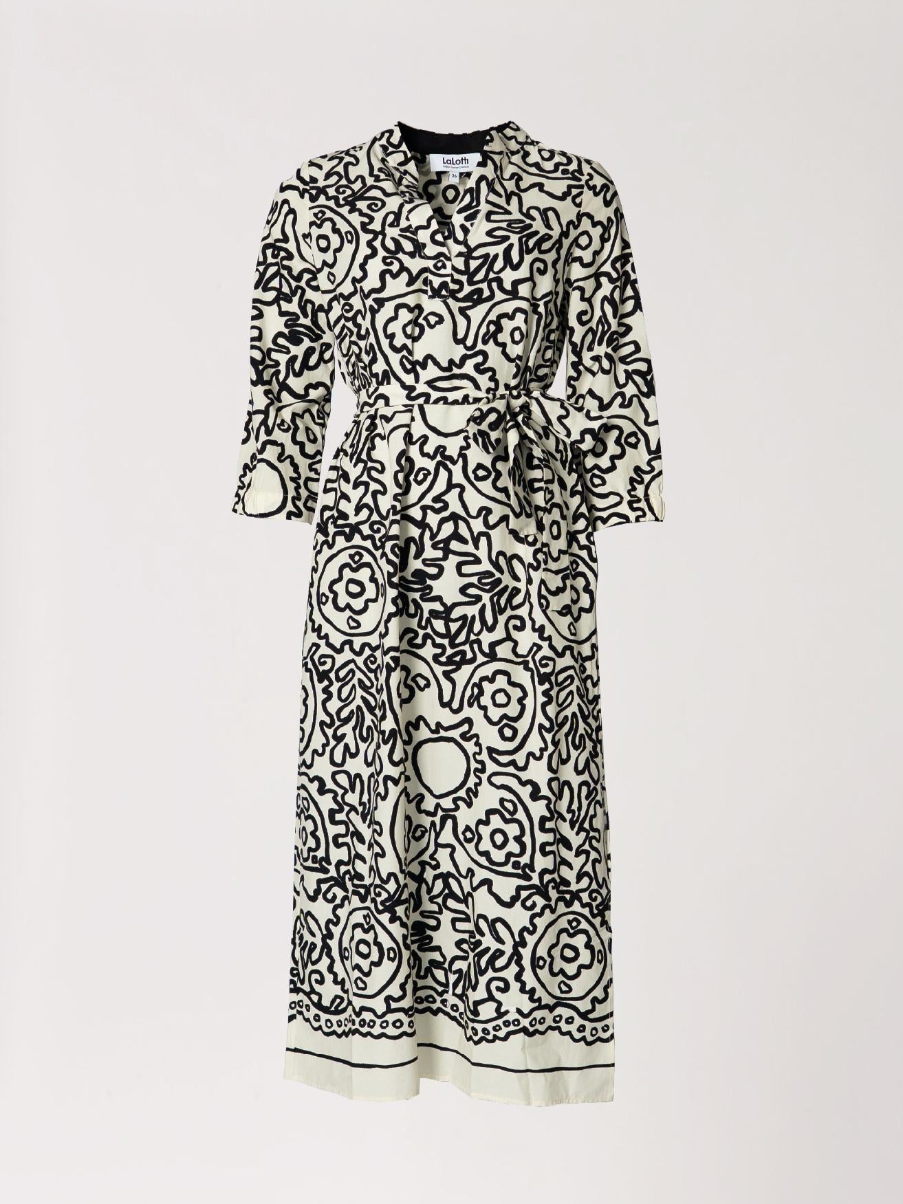 Lange jurk met tailleriem - Zanzibar