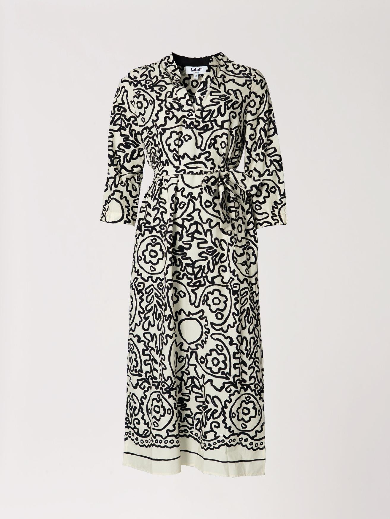 Lange jurk met tailleriem - Zanzibar