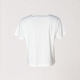 T-shirt met plooien op schouder - Wit