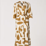 Lange jurk met tailleriem - Casablanca