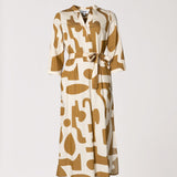 Lange jurk met tailleriem - Casablanca