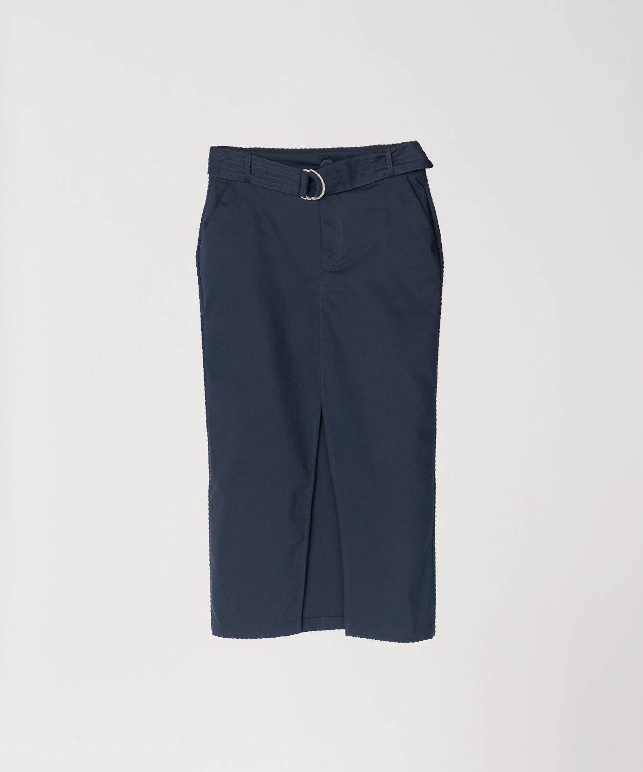 Rok met split vooraan - Navy