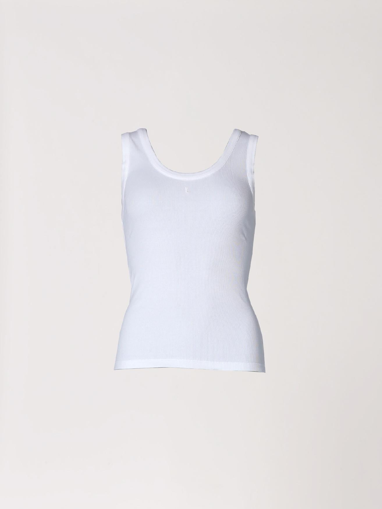 Rib tanktop - Wit